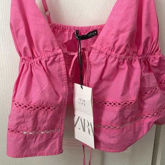 Zara Pink Ruffled Top - Picture 4 of 4